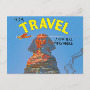  Egyptische luchtreisreclame Briefkaart