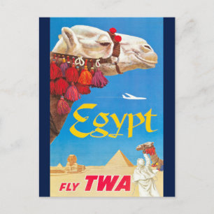  Egyptische luchtreisreclame Briefkaart