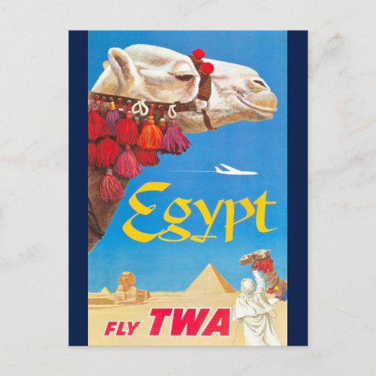  Egyptische luchtreisreclame Briefkaart (Voorkant)