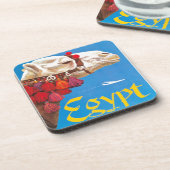  Egyptische luchtreisreclame Drankjes Onderzetter (Linkerzijde)