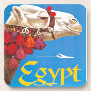 Egyptische luchtreisreclame Drankjes Onderzetter
