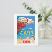  Egyptische luchtreisreclame Feestdagenkaart (Staand voorkant)