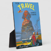 Egyptische luchtreisreclame Fotoplaat (Zijkant)