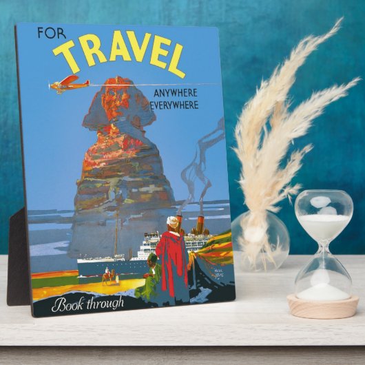  Egyptische luchtreisreclame Fotoplaat (Zijkant)