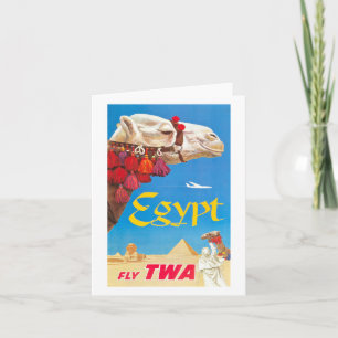 Egyptische luchtreisreclame Kaart