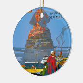  Egyptische luchtreisreclame Keramisch Ornament (Links)