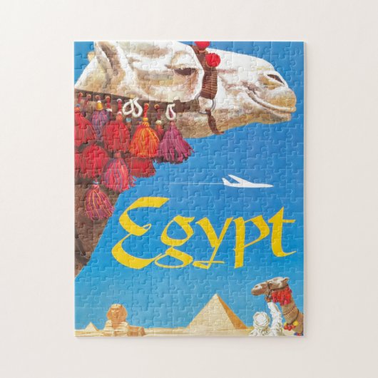  Egyptische luchtreisreclame Legpuzzel (Verticaal)