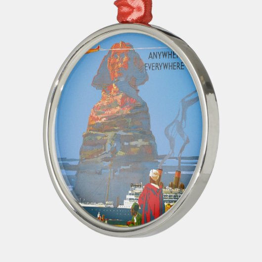  Egyptische luchtreisreclame Metalen Ornament (Links)