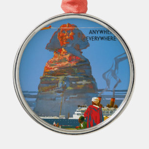  Egyptische luchtreisreclame Metalen Ornament