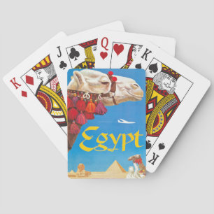 Egyptische luchtreisreclame Pokerkaarten