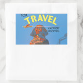  Egyptische luchtreisreclame Rechthoekige Sticker (Tas)