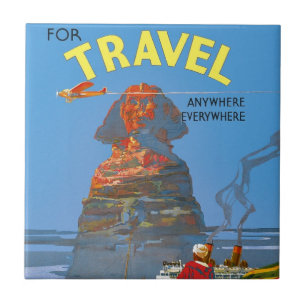  Egyptische luchtreisreclame Tegeltje