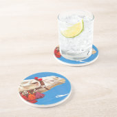  Egyptische luchtreisreclame Zandsteen Onderzetter (Zijkant)