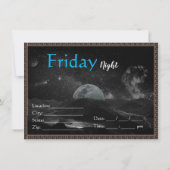 Egyptische Maan Evenement Uitnodigingskaart Plat D (Achterkant)