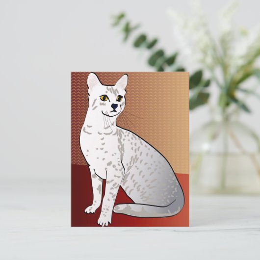 Egyptische Mau Cat - bronzen achtergrond Briefkaart (Staand voorkant)
