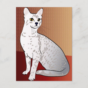Egyptische Mau Cat - bronzen achtergrond Briefkaart