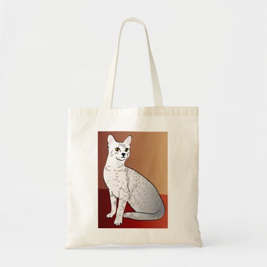 Egyptische Mau Cat - bronzen achtergrond Tote Bag (Voorkant)