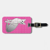 Egyptische Mau Cat - fuchsia roze achtergrond Bagagelabel (Voorkant horizontaal)