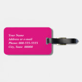 Egyptische Mau Cat - fuchsia roze achtergrond Bagagelabel (Achterkant horizontaal)