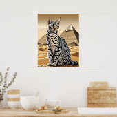 Egyptische Mau Cat - Kunstdruk Poster (Keuken)