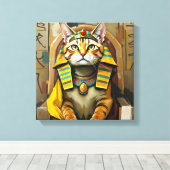 EGYPTISCHE MAU-FARAO 2 CANVAS AFDRUK (Insitu (Houten vloer))
