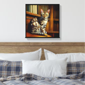 Egyptische Mau Kat  Canvas Afdruk (Insitu (Slaapkamer))