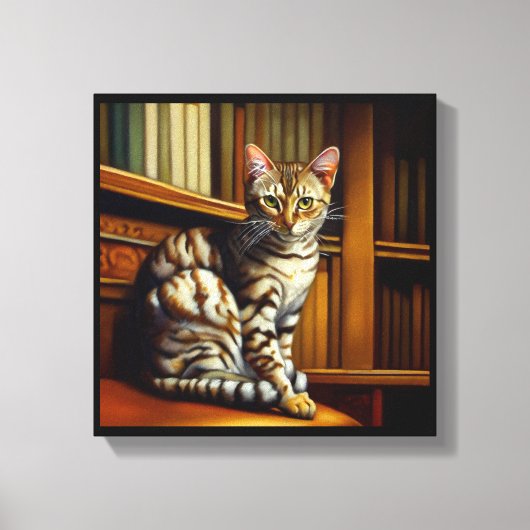 Egyptische Mau Kat  Canvas Afdruk (Voorkant)