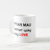egyptische mau - mok van koffie (Voorkant links)