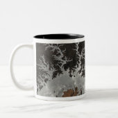 Egyptische meer van Nasser Tweekleurige Koffiemok (Links)