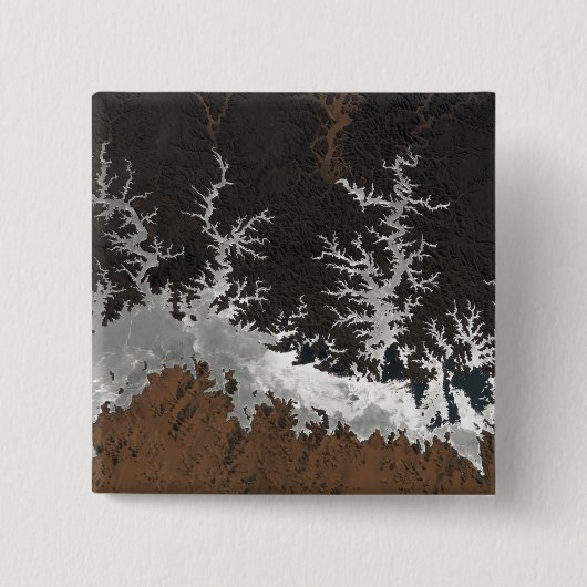 Egyptische meer van Nasser Vierkante Button 5,1 Cm (Voorkant)