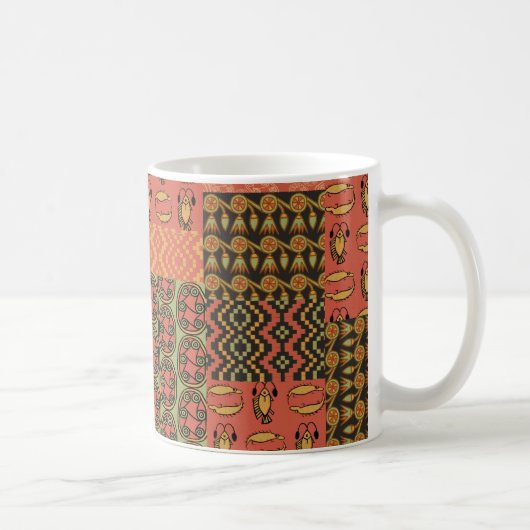 Egyptische Mok van Faux Patchwork Coffee (Rechts)