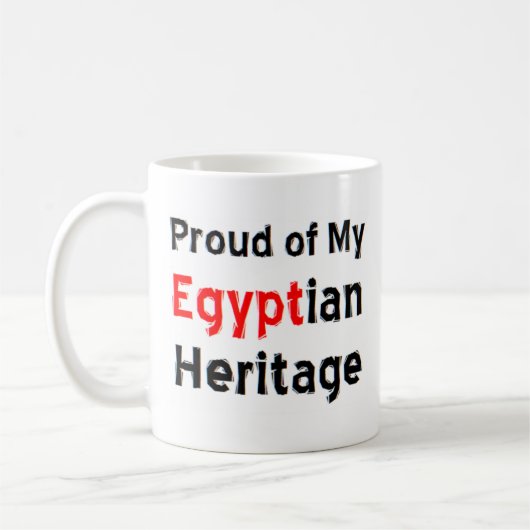 egyptische mok van koffie - erfgoed (Links)