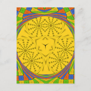 Egyptische Motif Art Print Geruit Lijst Design Briefkaart