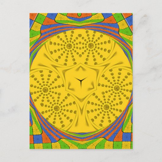 Egyptische Motif Art Print Geruit Lijst Design Briefkaart (Voorkant)