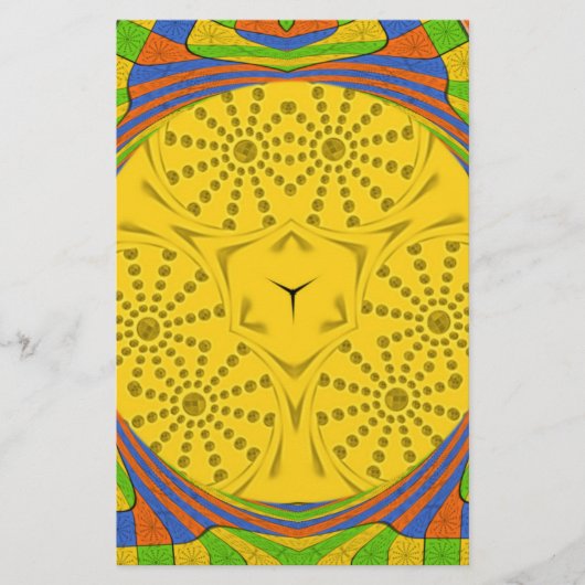 Egyptische Motif Art Print Geruit Lijst Design Briefpapier (Voorkant)