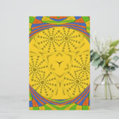 Egyptische Motif Art Print Geruit Lijst Design Briefpapier (Staand voorkant)