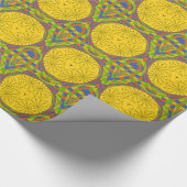 Egyptische Motif Art Print Geruit Lijst Design Cadeaupapier (Hoek)