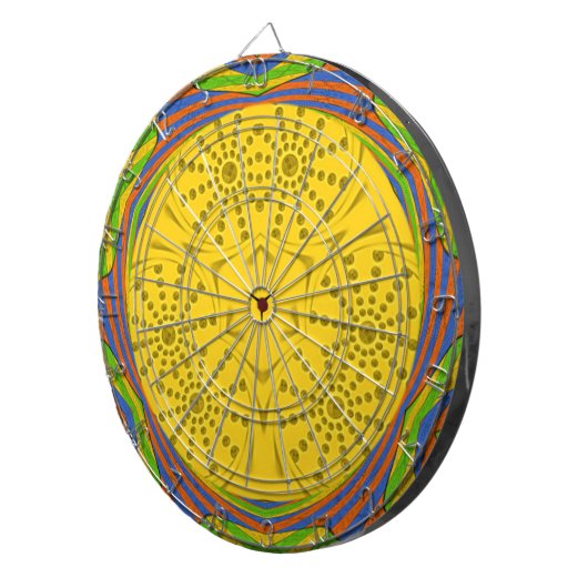 Egyptische Motif Art Print Geruit Lijst Design Dartbord (Voorkant Rechts)