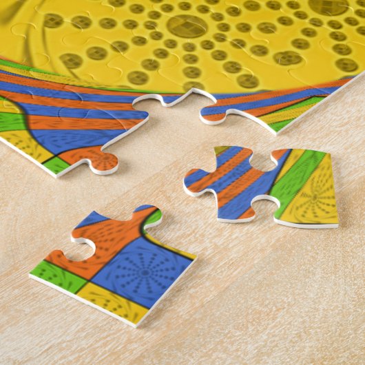 Egyptische Motif Art Print Geruit Lijst Design Legpuzzel (Zijkant)