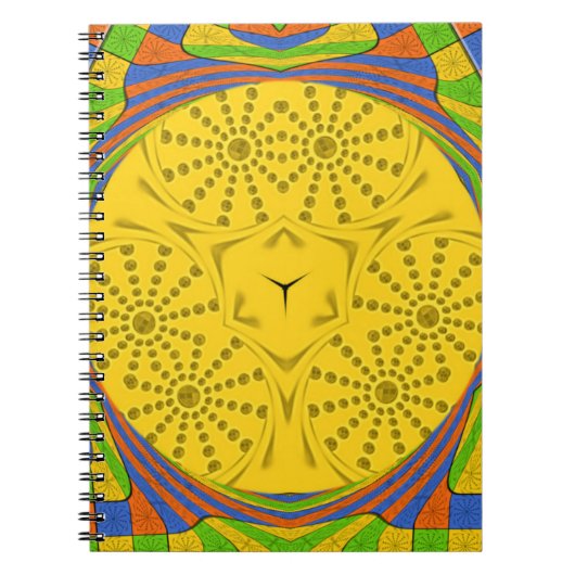 Egyptische Motif Art Print Geruit Lijst Design Notitieboek (Voorkant)