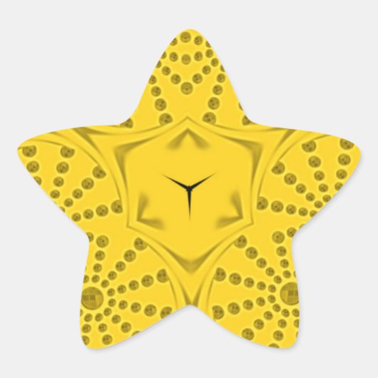 Egyptische Motif Art Print Geruit Lijst Design Ster Sticker (Voorkant)