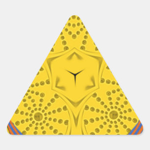 Egyptische Motif Art Print Geruit Lijst Design Sticker