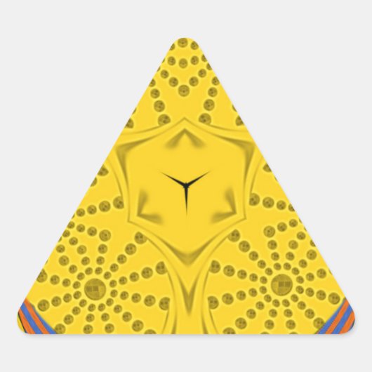 Egyptische Motif Art Print Geruit Lijst Design Sticker (Voorkant)