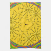 Egyptische Motif Art Print Geruit Lijst Design Theedoek (Verticaal)