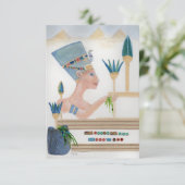 Egyptische Motif Collage Bedankkaart (Staand voorkant)