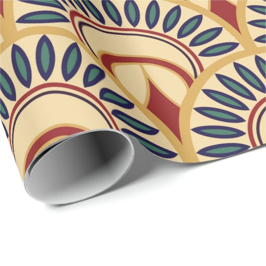 Egyptische Motif Fish Scaless Pattern Cadeaupapier (Rol Hoek)