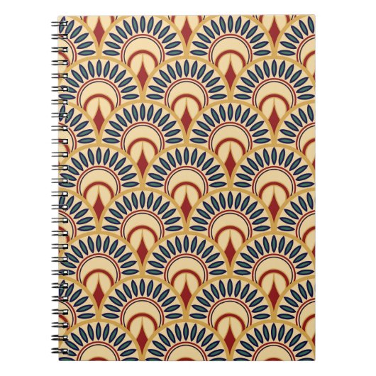 Egyptische Motif Fish Scaless Pattern Notitieboek (Voorkant)