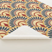Egyptische Motif Fish Scaless Pattern Sherpa Deken (3/4)