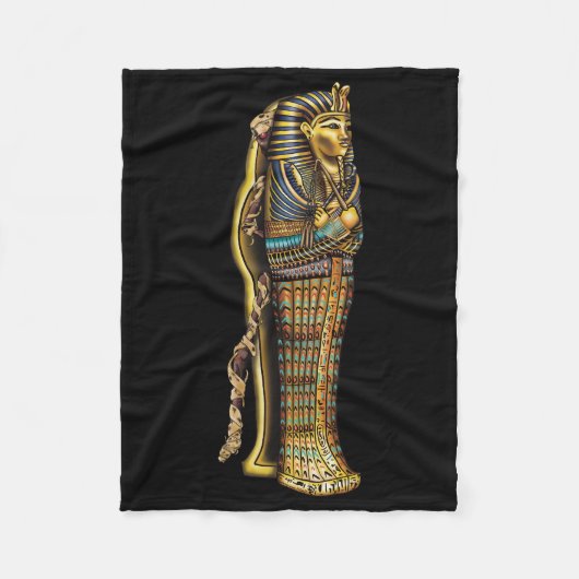 Egyptische mummie in sarcofaag, horror, Halloween Fleece Deken (Voorkant)