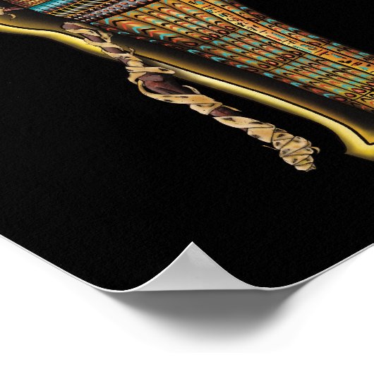 Egyptische mummie in sarcofaag, horror, Halloween Poster (Hoek)